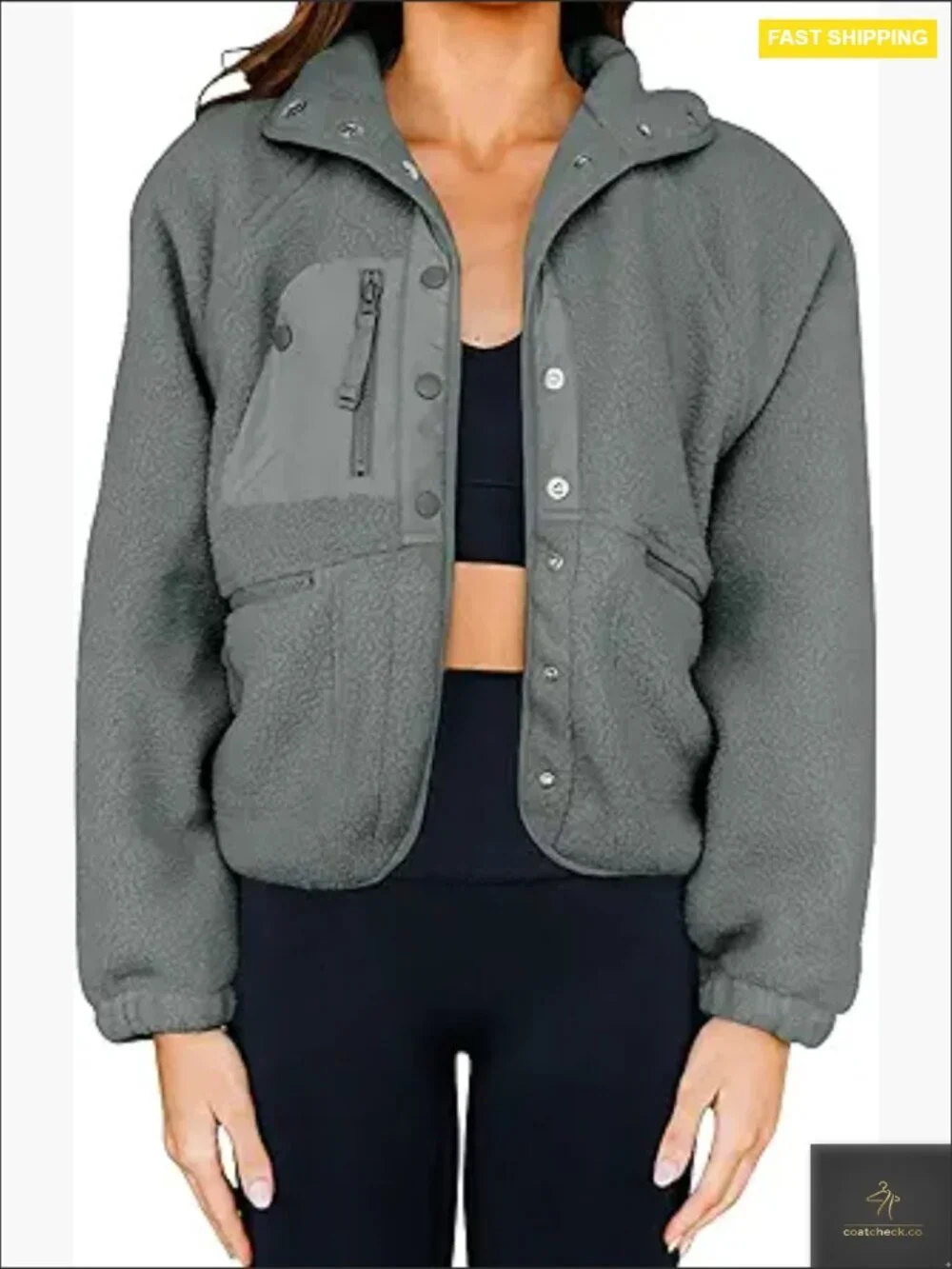 Faux Fur Coat Lapel Long Sleeve Casual Winter Jacket Fleece Warm